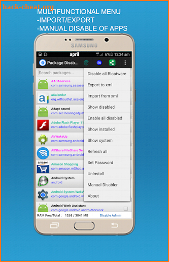 Package Disabler Pro + (Samsung) screenshot
