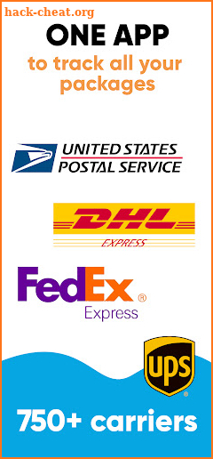 Package Tracker – USPS, FedEx, UPS, DHL tracking screenshot
