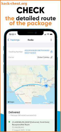 Package Tracker – USPS, FedEx, UPS, DHL tracking screenshot