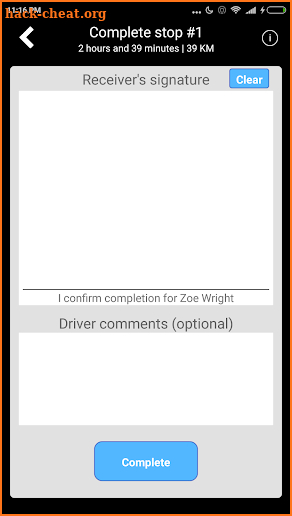 PACKAGE.AI Driver App screenshot