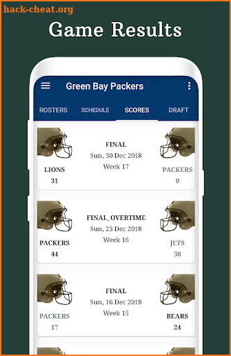 Packers - Football Live Score & Schedule screenshot