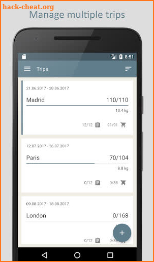 PackTeo - Travel Packing List screenshot