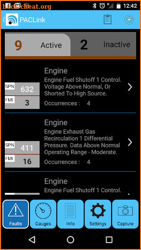 PACLink HD Truck Diagnostic screenshot