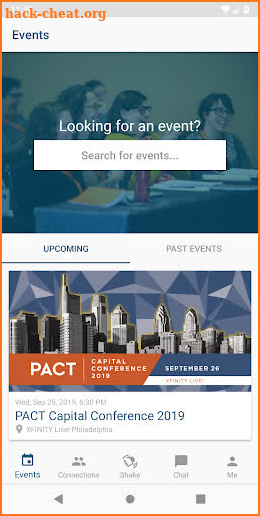 PACT Events screenshot