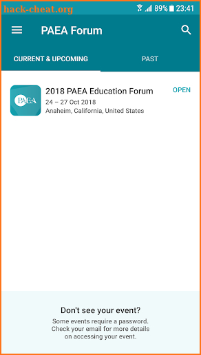 PAEA Education Forum screenshot