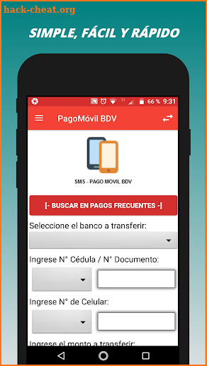 Pago Móvil BDV - SMS screenshot