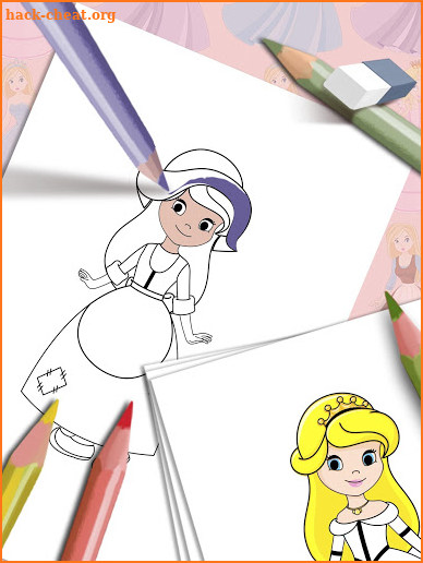 Paint and color drawings of the Cinderella tale screenshot