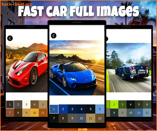 Paint Cars Color by Number: Racing Car Pixel Art screenshot