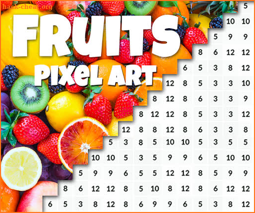 Paint Fruits Color By Number Game: Fruit Pixel Art screenshot