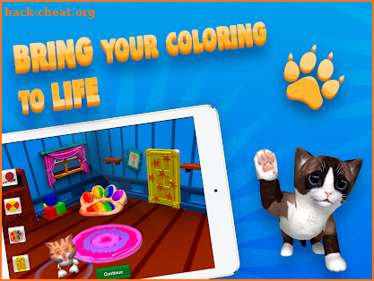 Paint My Cat: 3D Coloring Sandbox screenshot