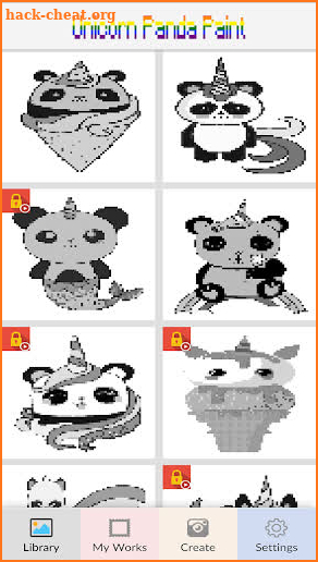 Paint Number:Pandas Color By Number-Kawaii Pandas screenshot
