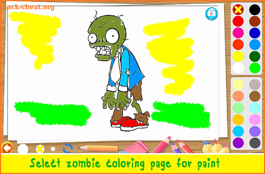 Paint Zombies Cartoon - Coloring Page screenshot
