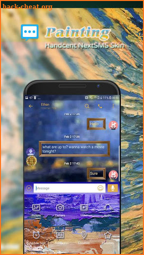 Painting Next SMS skin screenshot