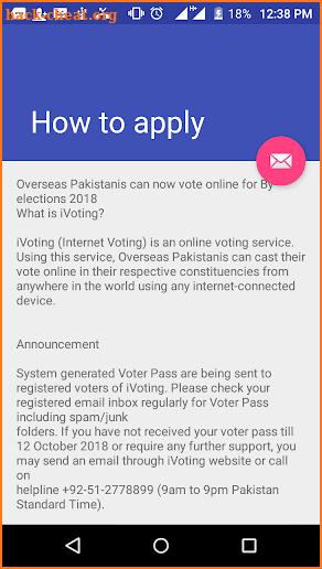 Pakistan Overseas iVoting screenshot