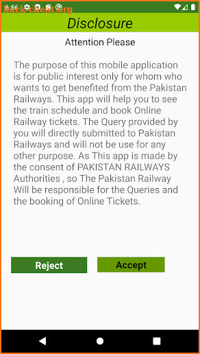 Pakistan Railway Ticket Booking screenshot