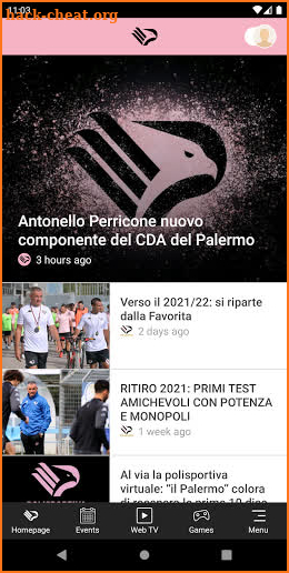 Palermo Football Club screenshot