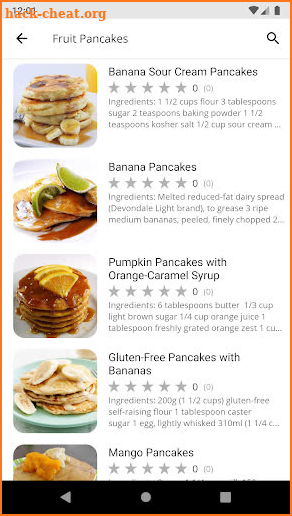 Pancake Recipes screenshot