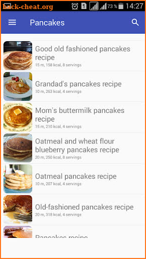 Pancakes recipes with photo offline screenshot