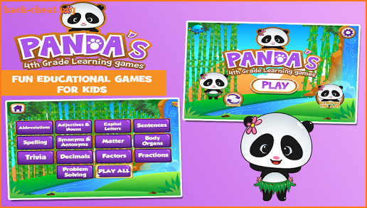 Panda 4th Grade Learning Games screenshot