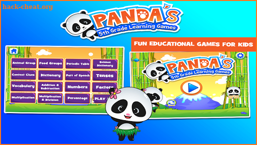 Panda 5th Grade Learning Games screenshot