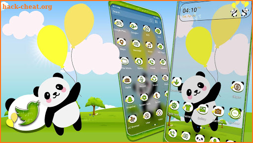 Panda Balloon Launcher Theme screenshot