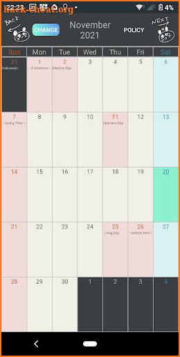 Panda Calendar screenshot