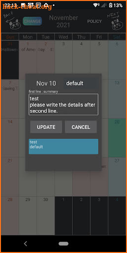 Panda Calendar screenshot