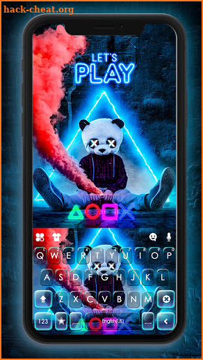 Panda Gamer Keyboard Background screenshot