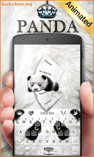 Panda GO Keyboard Animated Theme screenshot