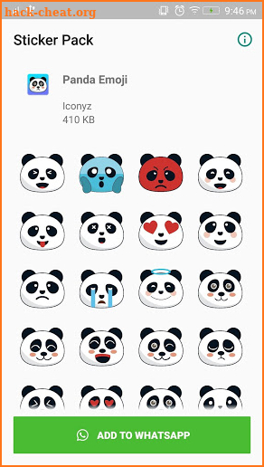 Panda Stickers for WhatsApp screenshot