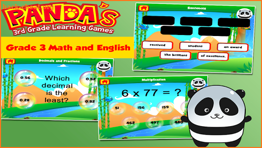 Panda Third Grade Games screenshot