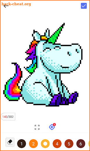 Panda Unicorn - Color by Number Pixel Art Pages screenshot