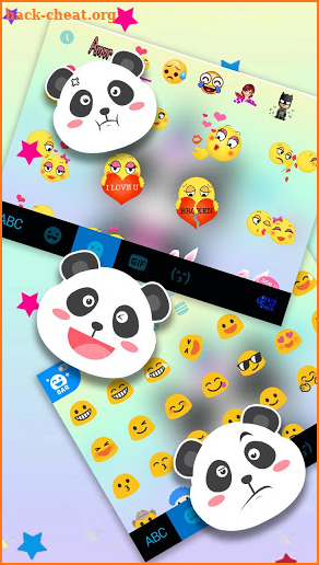 Panda Unicorn Smile Keyboard Theme screenshot