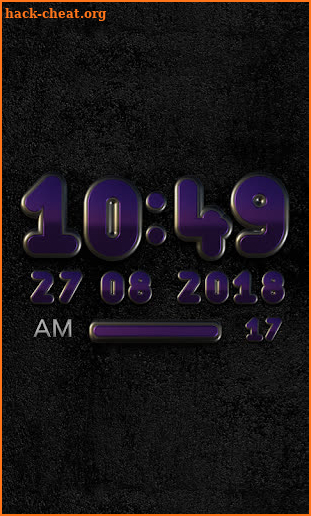 PANDORA Digital Clock Widget black purple / violet screenshot