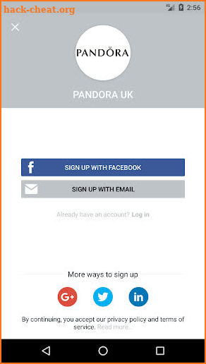 PANDORA UK screenshot