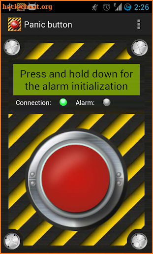 Panic button screenshot
