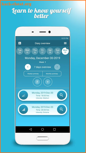 Panic Diary: A anxiety tracker app screenshot