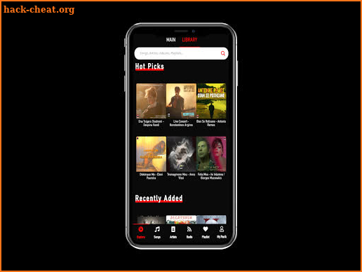 Panik Music App screenshot