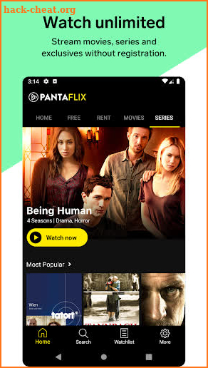 PANTAFLIX – Watch movies & TV shows screenshot