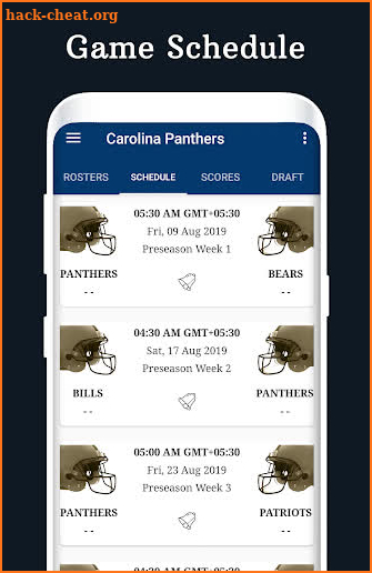 Panthers - Football Live Score & Schedule screenshot
