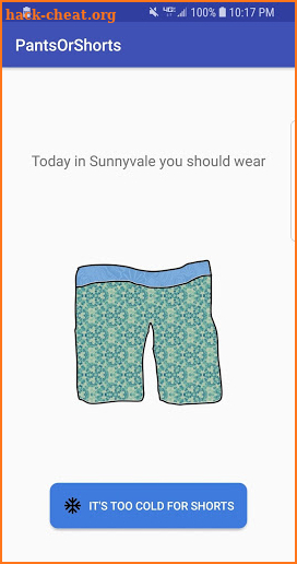 Pants or Shorts screenshot