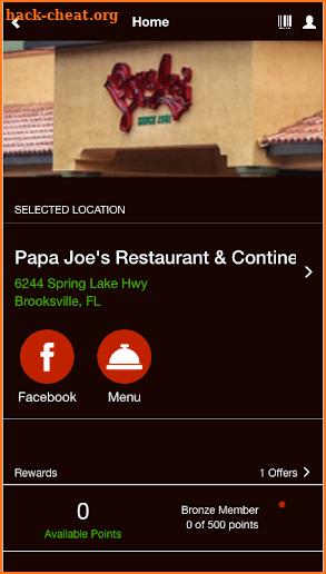Papa Joe's VIP Rewards Justa For You screenshot