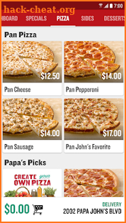 Papa John's Pizza screenshot