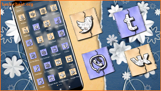 Paper Flower Art Theme screenshot