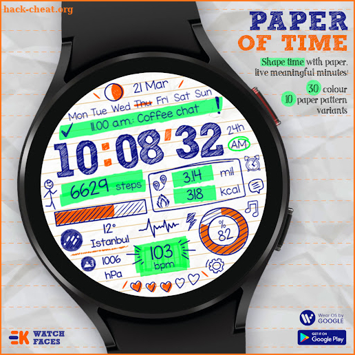 Paper of Time - Watch Face screenshot