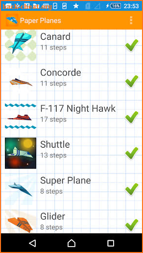 Paper Planes Instructions screenshot