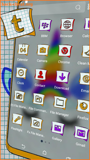 Paper Rainbow Unicorn Launcher Theme screenshot