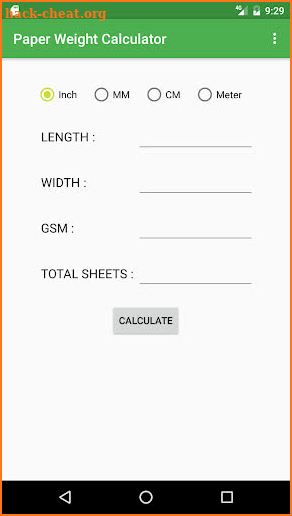Paper Weight Calculator screenshot