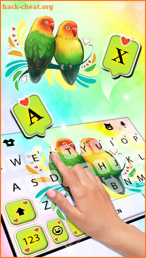 Parakeet Love Keyboard Background screenshot