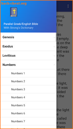 Parallel Greek / English Bible with Strong's Dict. screenshot